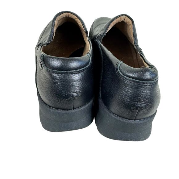 Cobbie Cuddlers Dahlia Black Leather Memo Tech Comfort Slip On Loafers Size 9W - Picture 3 of 6